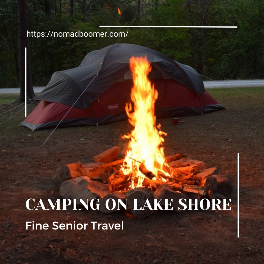 Camping on Lake Shore